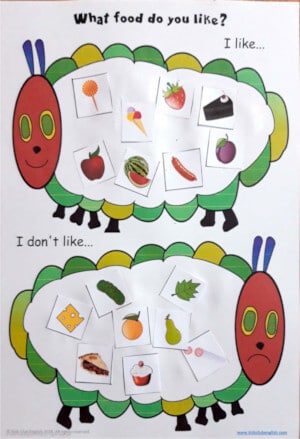 hungry caterpillar what food do you like